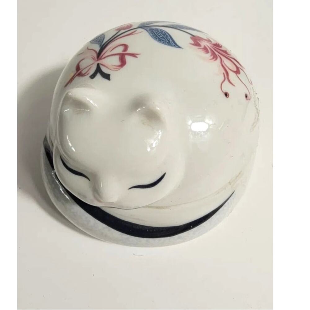 Vintage Elizabeth Arden Porcelain Cat Candle| Royal Pavilion Brighton| Japan 80s